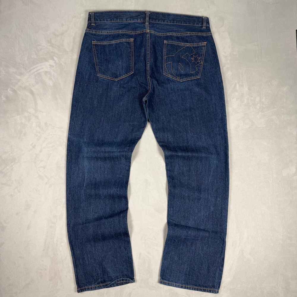 Y2K Mens DC Shoes Star Logo Embroidered Skate Denim Jeans 36x30